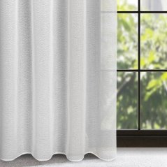 Elegantní záclona RAIN v bílé barvě se zavěšením na řasící pásku 140 x 270 cm