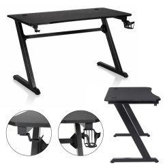 Herní počítačový stůl 120 x 60 cm se sluchátky a držákem na nápoje