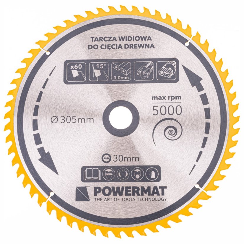 Pânza de ferăstrău cu furcă 305x30 60z TDD-305x30x60Z