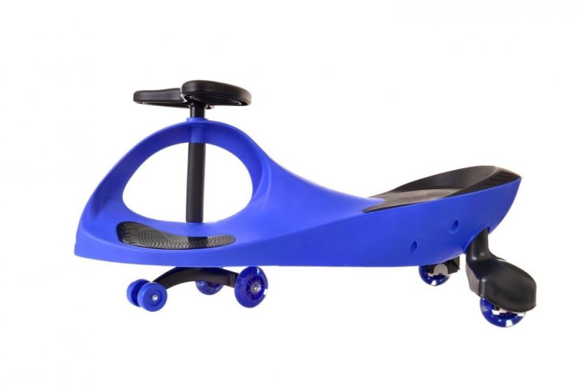 Kék színű gravitációs futóbicikli