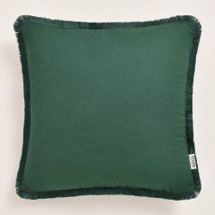 Зелена калъфка за възглавница BOCA CHICA с пискюли 40 x 40 cm 