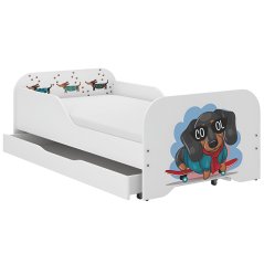 Детско легло 160 x 80 cm с матрак и подматрачна рамка - COOL DOG