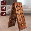 Rack de vin din lemn pliabil din lemn de acacia pentru 36 de sticle