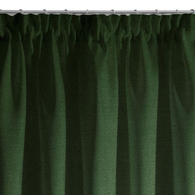 Tenda decorativa verde scuro con sospensione a strappo 140 x 270 cm