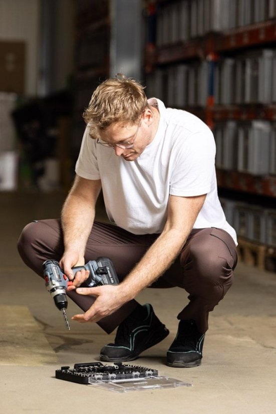 Set universal de burghie, biți și extensii 56H621 GRAPHITE - 90 bucăți