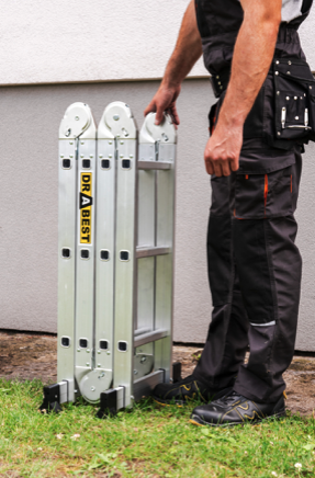 Multifunkčný hliníkový rebrík 4 x 3 stupne - 150 kg