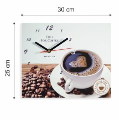 Eine Tasse Kaffee-Wanduhr
