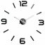 Dizajnerski crni zidni sat koji se lijepi, 80 cm