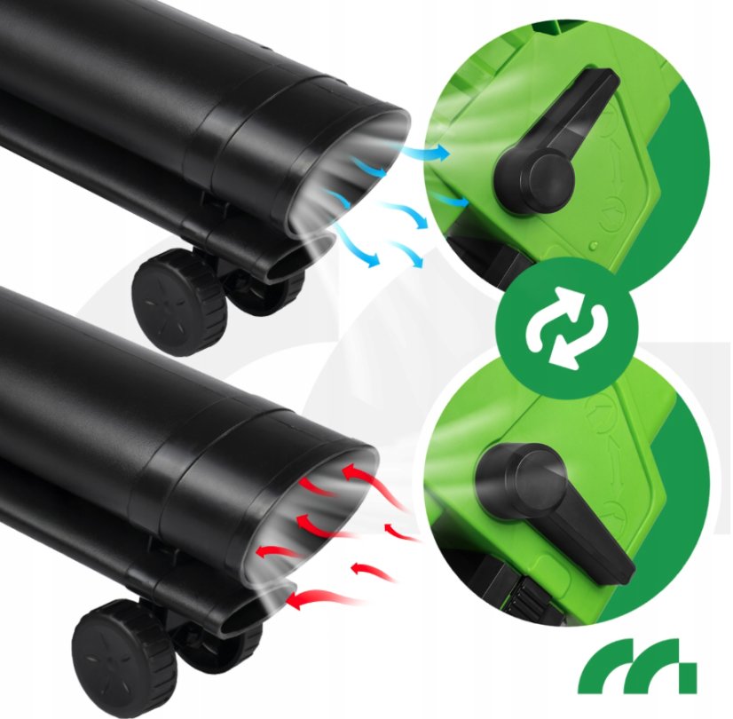 MALTEC MASTERBLOW3500W 3 az 1-ben elektromos kerti porszívó és levélfúvó aprítóval