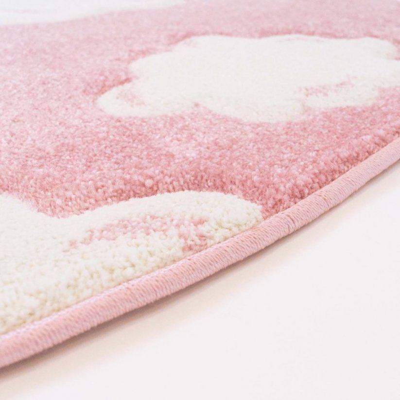 Pohádkový růžový dětský koberec pro holčičku jednorožec
