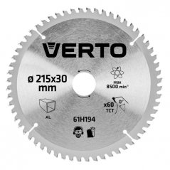 Widia-Sägeblatt für Aluminium mit einem Durchmesser von 215 mm 61H194 VERTO
