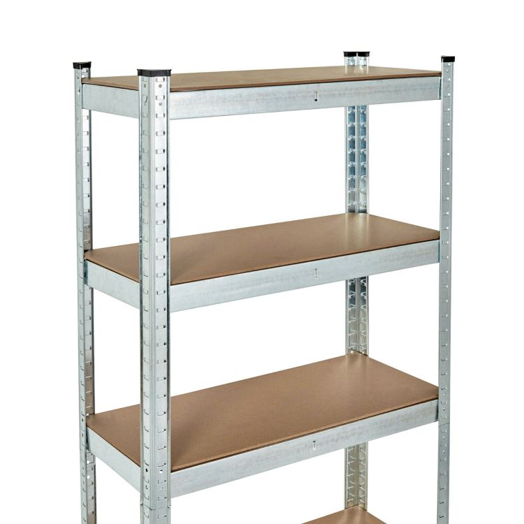 Stabilní kovový regál s 5 policemi 180 x 90 x 30 cm