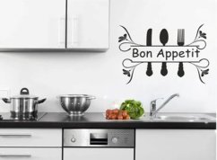 Samolepka na zeď s textem BON APPETIT
