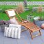 Lettino da giardino pieghevole 166 x 70 x 70 cm con poggiatesta