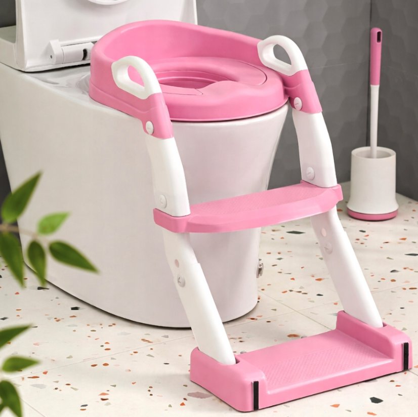 Gyermek WC csökkentő 3in1 - bili, WC-ülőke és csúszásmentes lépcsőfok