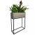 Hoher Pflanzkübel aus Metall in Grau mit glatter Oberfläche LOFT FIORINO 62X22X80 cm