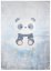 Kinderteppich mit einem niedlichen Panda auf einer Wolke