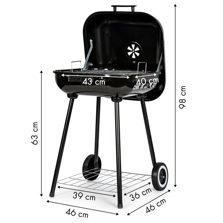 Kerti grill csuklós fedéllel