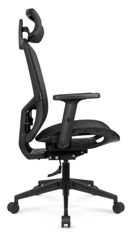 Ergonomski pisarniški stol HC-1045 z mrežastim naslonom - črn