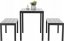 Súprava záhradného nábytku v sivej farbe stôl + dve lavičky 