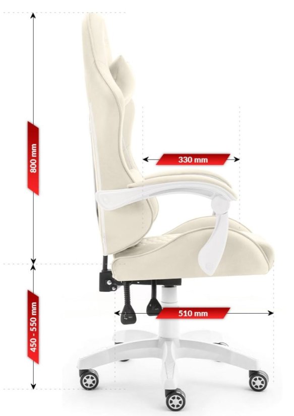 HC-1000 játékszék BEIGE - bársony szövet