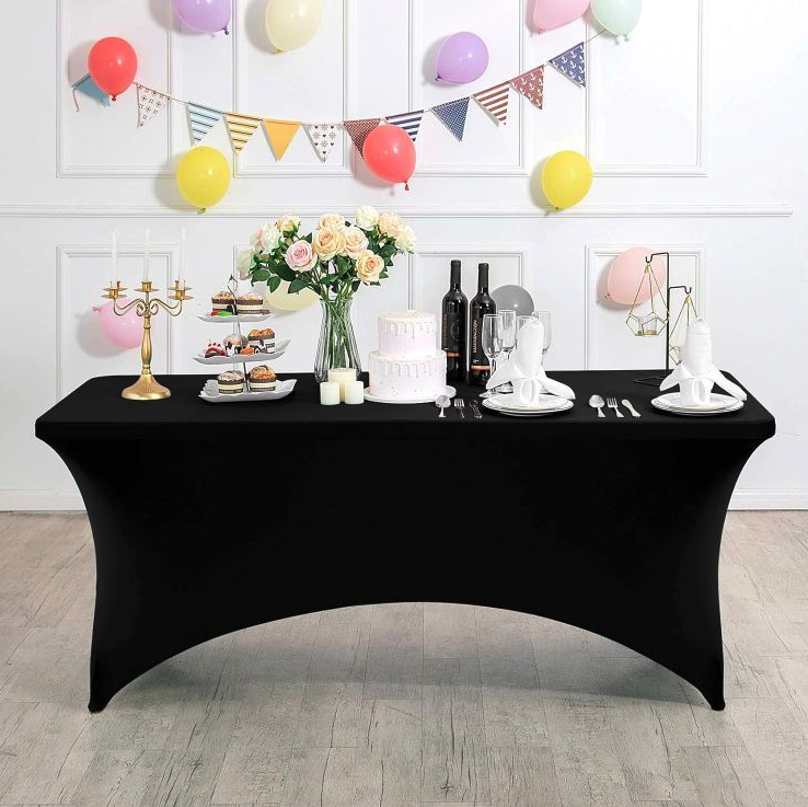 Fekete 180cm-es catering terítő