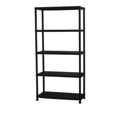 Raft din plastic pentru pivniță și cămară cu 5 rafturi 180 x 90 x 40 cm