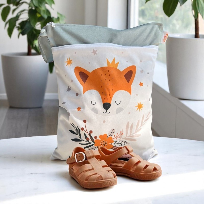 Nepremokavá taška do kočíka a škôlky 30x40 cm – vzor líška