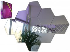 Декоративно огледало за стена, комплект от шестоъгълници