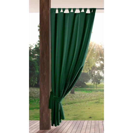 Dunkelgrüner wasserdichter Außenvorhang für Pergola