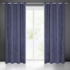 Verdunkelungsvorhang für Kreise in Dunkelblau 140 x 250 cm