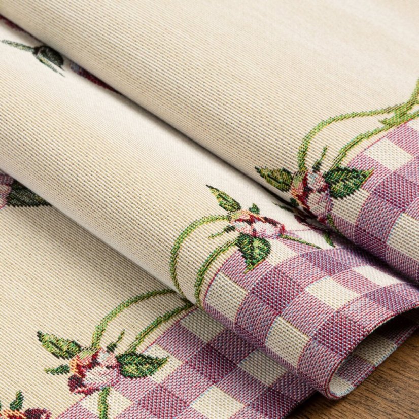 Gobelin futófelület szőtt mintával - virágok és pillangók