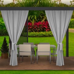Hochwertiger grauer Garten Vorhang für den Pavillon 155 x 220 cm