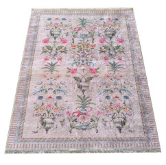 Romantický vintage koberec s botanickým vzorem