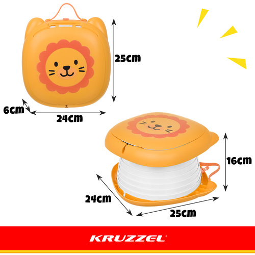Baby Travel Potty Lion - Összecsukható hordozható bili egészségügyi zacskókkal