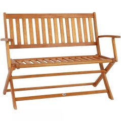 Összecsukható kerti pad eukaliptuszfából - 120 cm