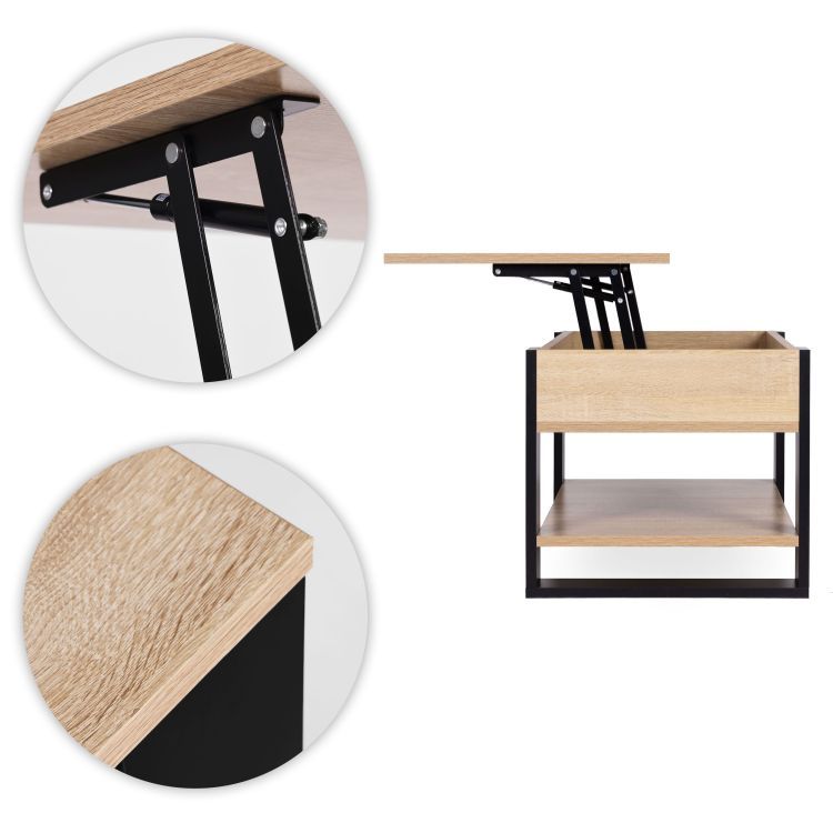 Skládací konferenční stolek s výklopnou deskou 90 cm