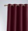 Moderna zatemnitvena zavesa z žlebički v bordo barvi 140 x 280 cm