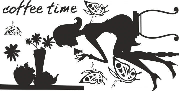 Adesivo murale per la cucina Tempo per la tua tazza di caffè