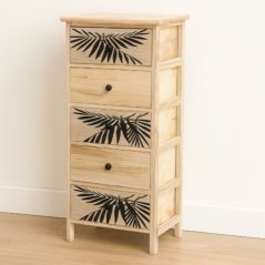 Komoda ZOFIA s 5 zásuvkami – boho dizajn, 40 x 29 x 90 cm