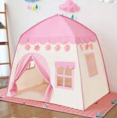Růžový domeček - dětský stan na hraní