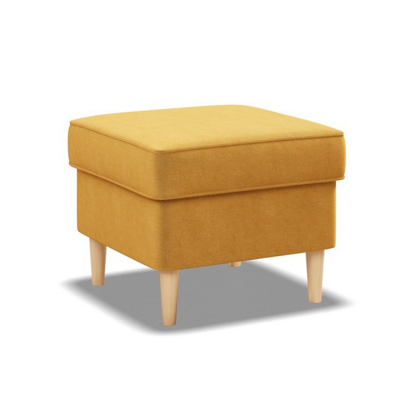 Štýlová žltá taburetka 49 x 49 x 40 cm
