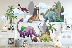 Adesivo murale per bambini il mondo perduto dei dinosauri