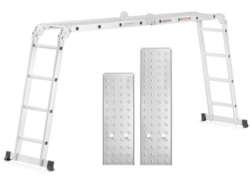 Viacúčelový kĺbový rebrík 4x4 s platformou