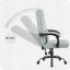 Ergonomska uredska stolica CABRO C505 do 150 kg siva