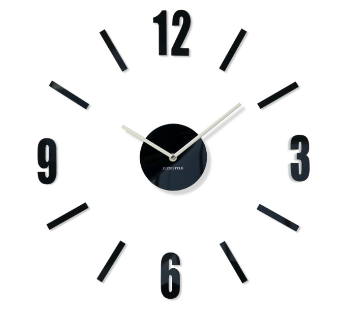 Schwarze Wanduhr