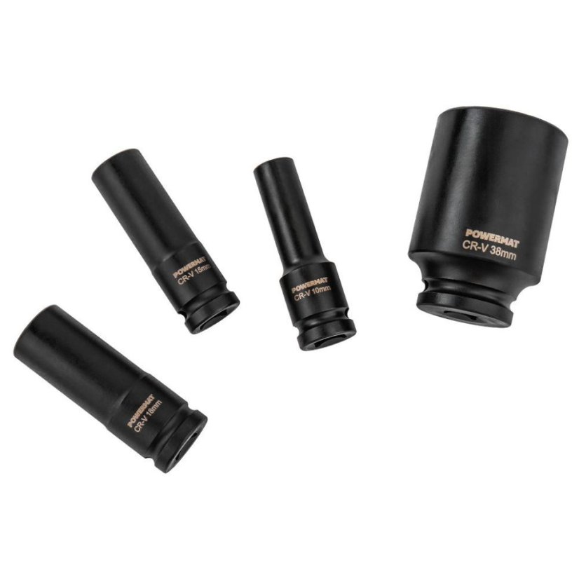 Sada rázových utahováků HEX 1/2" 10-38 mm 20 dílů