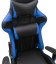 Gaming-Massagesessel mit Fußstütze - blau