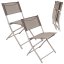 Sedie da giardino pieghevoli in tessuto beige - set di 2