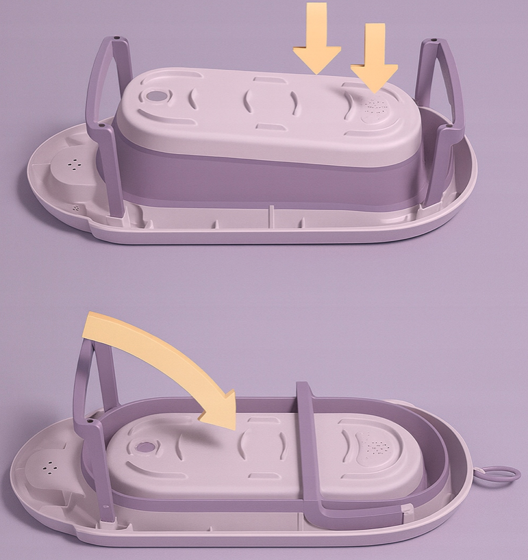 Összecsukható babakád VAIANA PREMIUM párnával és állvánnyal - több színben